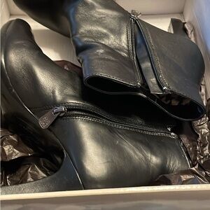 Black Leather Ankle Boots